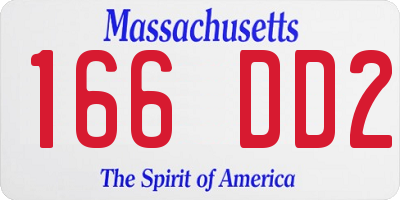 MA license plate 166DD2