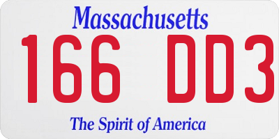 MA license plate 166DD3