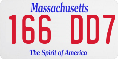MA license plate 166DD7