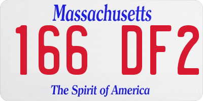 MA license plate 166DF2