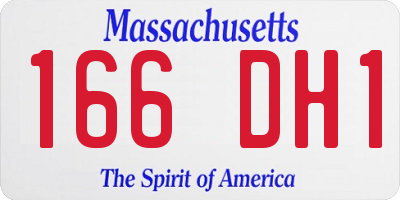 MA license plate 166DH1