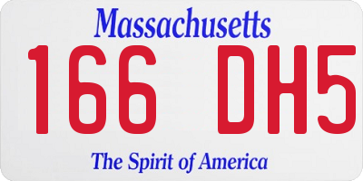 MA license plate 166DH5