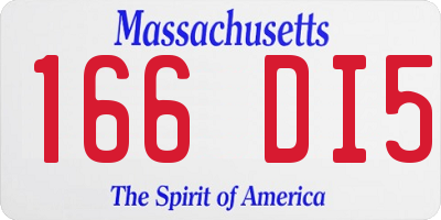 MA license plate 166DI5