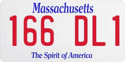 MA license plate 166DL1