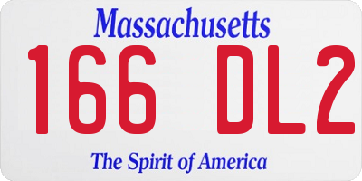 MA license plate 166DL2