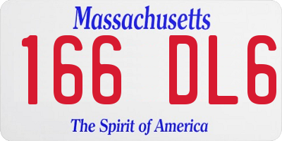 MA license plate 166DL6