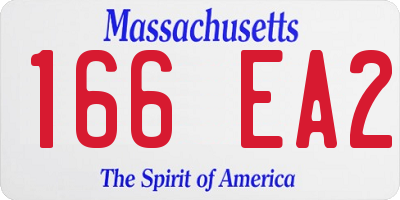 MA license plate 166EA2