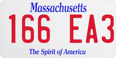 MA license plate 166EA3