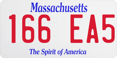 MA license plate 166EA5