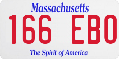 MA license plate 166EB0