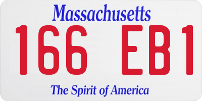 MA license plate 166EB1