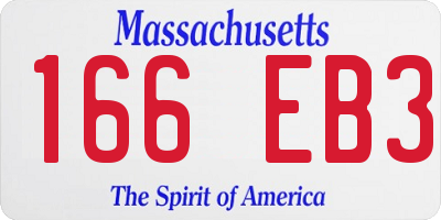 MA license plate 166EB3