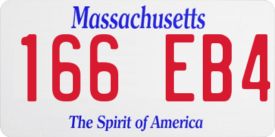 MA license plate 166EB4