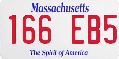 MA license plate 166EB5