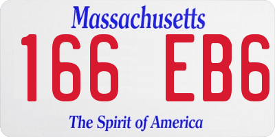 MA license plate 166EB6