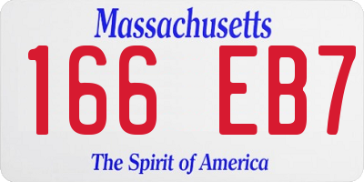 MA license plate 166EB7