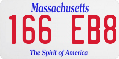 MA license plate 166EB8