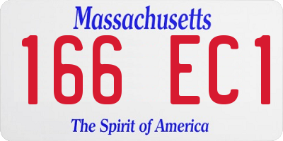 MA license plate 166EC1