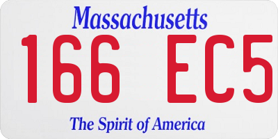 MA license plate 166EC5