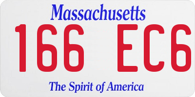 MA license plate 166EC6