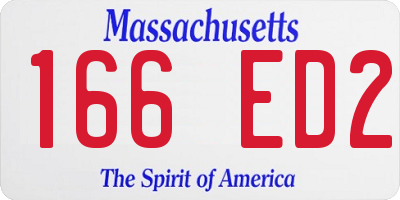MA license plate 166ED2