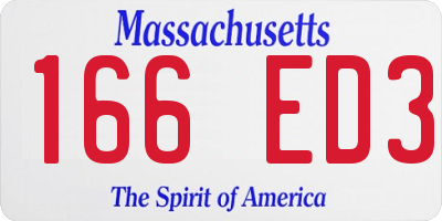 MA license plate 166ED3