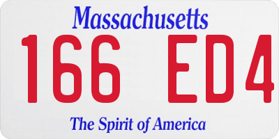 MA license plate 166ED4