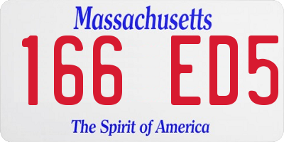 MA license plate 166ED5