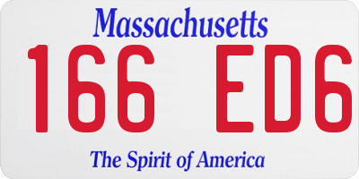 MA license plate 166ED6