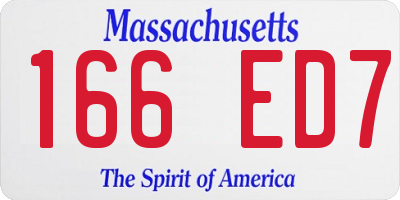 MA license plate 166ED7