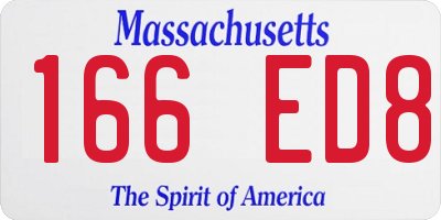 MA license plate 166ED8