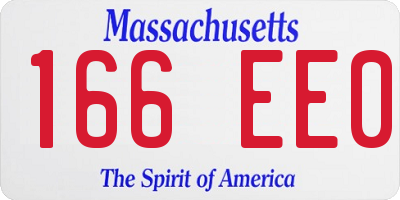 MA license plate 166EE0