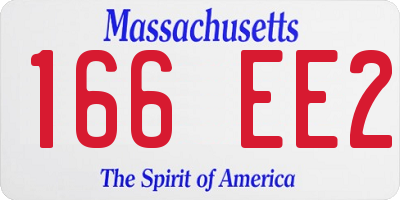 MA license plate 166EE2