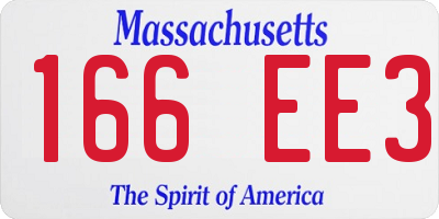 MA license plate 166EE3