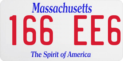 MA license plate 166EE6