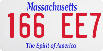 MA license plate 166EE7