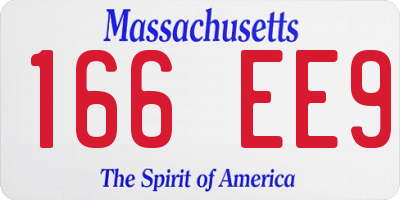 MA license plate 166EE9