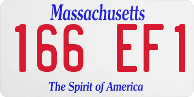 MA license plate 166EF1