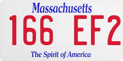 MA license plate 166EF2