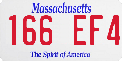 MA license plate 166EF4