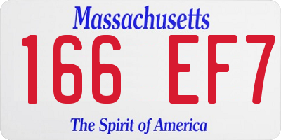 MA license plate 166EF7