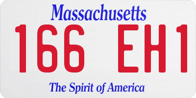 MA license plate 166EH1