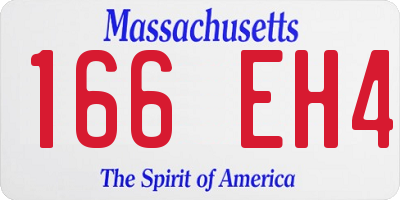 MA license plate 166EH4