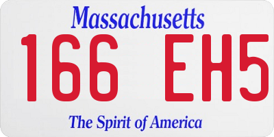 MA license plate 166EH5