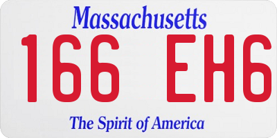 MA license plate 166EH6