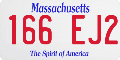 MA license plate 166EJ2