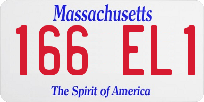 MA license plate 166EL1