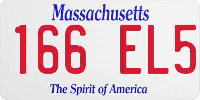 MA license plate 166EL5
