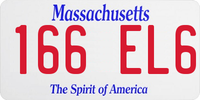 MA license plate 166EL6