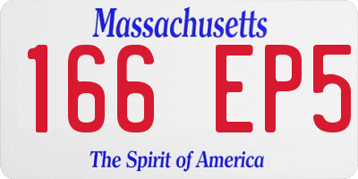 MA license plate 166EP5
